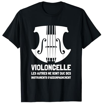 Violoncelle Cello Orchestre Homme Femme Enfants Cadeau T-Shirt