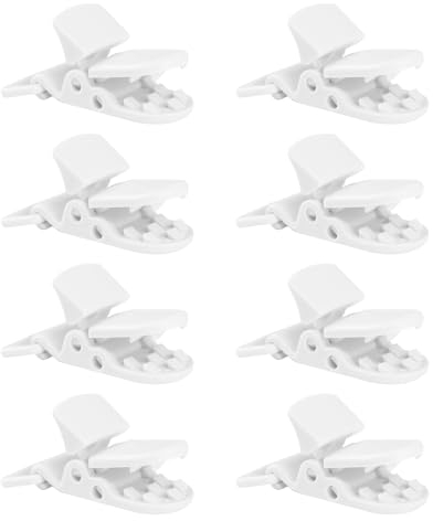 SWYSGS 8 Piezas Clips Para Chupete, Soporte Para el Chupete, Chupete Clips para Chupeteros para Niños (Blanco)
