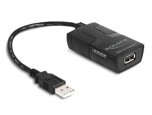 DeLOCK Isolator USB 2.0 Typ A Stecker auf Buchse, mit 5 KV Isolierung für Datenleitungen