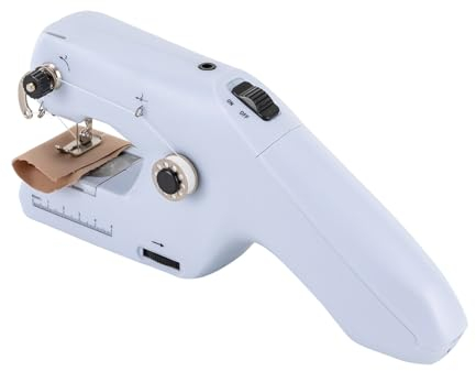 Automatische Handnähmaschine, für Kleidung Stoffvorhänge DIY-Haushalt und Reisen (weiß)