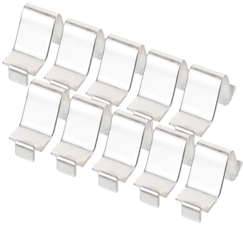 Clip per Scaffali Metallo Argento 12 Pezzi, Supporto per Armadi | Ferro, Struttura Semplice e Pratica, Multi-funzionale, Facile da Installare