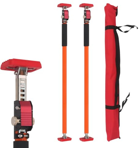 Mountlaser Verstelbare steunstang, snelsteunstang, 120 kg capaciteit pro Paar, 3. handsteunsysteem, stalen steunstang voor kastinstallatie, cargo bars, droogbouwondersteuning, 2 stuks