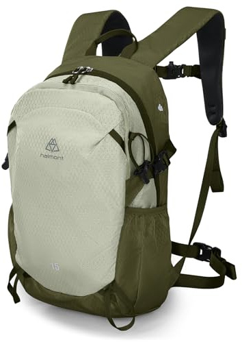 Haimont Wanderrucksack 15L Ultralight Tagesrucksack für Herren Damen wasserabweisend Daypack Trekking, Grün