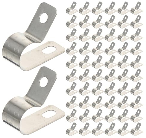 ELAYARD Lot de 200 Clips de Câble en Acier Inoxydable Clips Câbles Métalliques pour Gestion de Fils Électriques Fixations Robustes pour Organisation Maison et Bureau