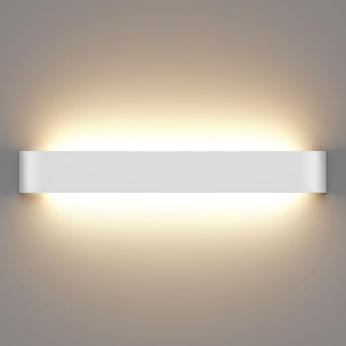 OOWOLF LED-vägglampor för inomhus – 58CM 1-pack med reglerbar färgtemperatur (3000K/4500K/6000K), väggbelysning till sovrum, vardagsrum, kök och matsal