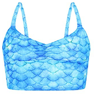 Planet Mermaid – Meerjungfrau Schwanzflossen-Schwimmset mit magische Flosse, Monoflosse, Tankini Top und Meerjungfrau Haargummi Gr. Small, Celtic Mist