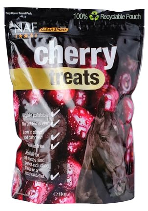 NAF Cherry Horse Treats 1kg - Natural Low-Sugar Equine Snacks - Laminitis-Friendly Healthy Horse & Pony Treats – Nutritious Daily Reward for Training, Bonding & General Feeding