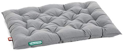 Doctor Bark Hundekissen Urban - orthopädisches Hundebett für größere Hunde - waschbar bis 95°C - robuste Indoor/Outdoor Hundematratze - Made in Germany (L - 80x60 cm, Hellgrau)