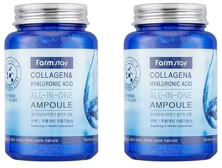 2 PACK Farm Stay All-In-One Collagen & Hyaluronic Ampoule 250ml+250ml