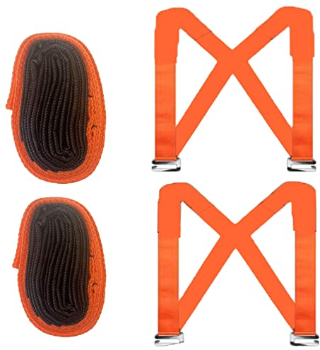 YIPUETERNITY - Sangles de levage réglables pour déménagement, 2 pièces, Polypropylène Métal, Compatibles avec Voiture, Noir