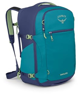Osprey Daylite Unisex Travel Pack, 44L, Blue Spikemoss/Alkaline, O/S