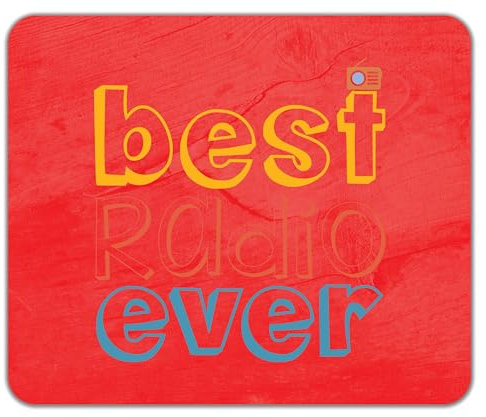 Shopagift Best Radio Ever Mouse Mat Pad Broadcasting Broadcast Station 24cm x 19cm