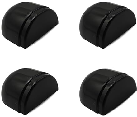 WEAKUP10® 4 Topes Para Puerta Suelo Adhesivos | Topes Puertas Suelo | Lavable y Reutilizable | Al Ser Autoadhesivos, No Requieren Herramientas Para Su Instalación. (Negros)