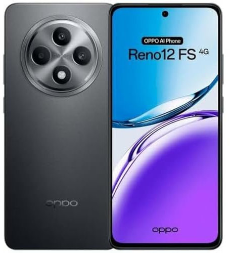 OPPO Reno12 FS 4G Smartphone – 512GB, 8GB RAM, 6,7 AMOLED, 50MP Kamera, Dual-SIM, Schwarz