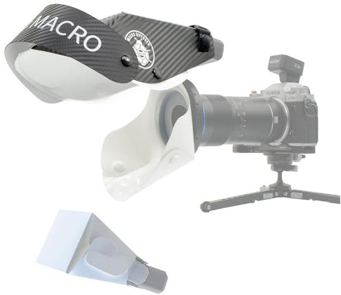Guage MF12 - Parasol para fotografía macro, compatible con MF12 de doble cabeza y lente macro gran angular para insectos y flores