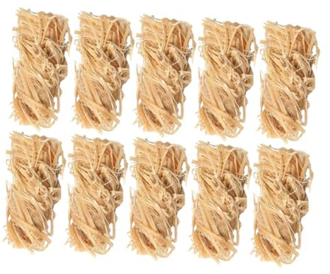 TINEASUR Allume-Feux Dextérieur Polyvalents Lot de 12 Bâtonnets De Cire Naturelle en Bois pour Réchauds De Camping