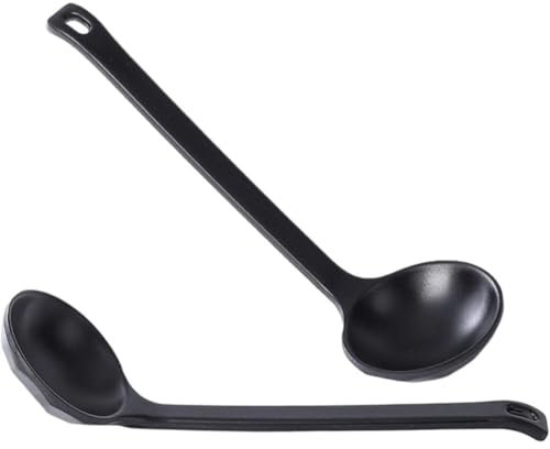 Uzztfa Lot De 2 Cuillères À Soupe en Mélamine, Style Japonais, pour Nouilles Ramen, Cuillères À Soupe Traditionnelles Chinoises À Long Manche