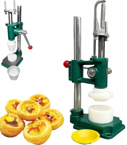 Máquina For Hacer Tartas De Crema Pastelera, Prensa De Acero Inoxidable For Tartas, Máquina Manual For Hacer Tartas De Huevo,Pasteles Y Gofres, Ideal For Panaderos Caseros Y Profesionales.(B01)