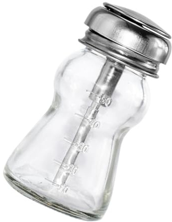 Alipis Refillable Thickened Glass Bottle with Pump Dispenser for Nail Polish Remover and Makeup Portable Compact Multipurpose Glass Container for Alcohol Toner and Solvents