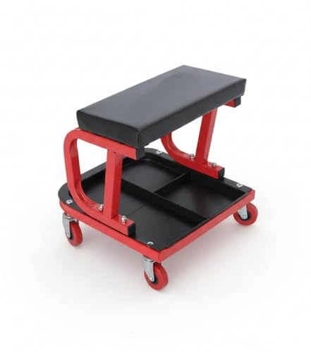 Sizi Creeper Trolley Mechanics Work Seat with Tool Tray – Heavy Duty Padded Rolling Garage Chair with 360° Swivel Wheels for Car Repairs & DIY, 150kg Capacity