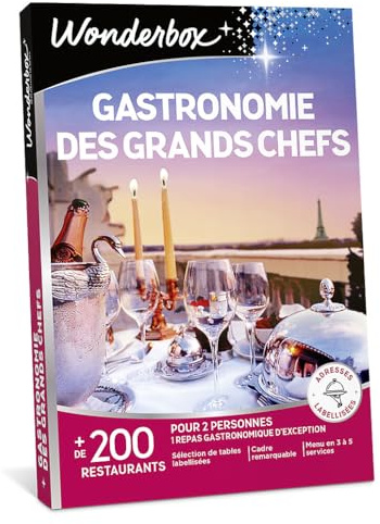 WONDERBOX - Gastronomie Des Grands Chefs - Coffret Cadeau - Idée Cadeau Gastronomie