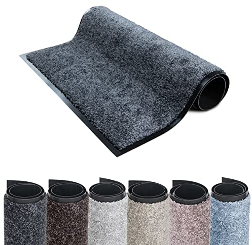 Fußmatte grau innen 90x150 - Studio M OPTICLEAN - Schmutzfangmatte - Fußmatte Grau/Anthrazit