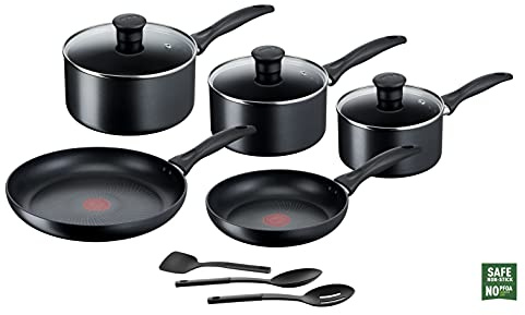 Tefal Induction G155S844 Non-Stick Cookware Set 8 Pieces-Black, saucepans, Aluminium