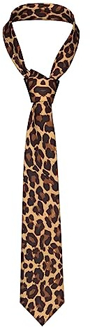 BROLEO Coole Geparden-Leoparden-Krawatten für Herren, lange Krawatten: 144,7 x 7,9 cm, strapazierfähige Krawatten für Hochzeiten, Partys, Geschenke, Business, Alltag, Geburtstag, Schwarz , One size