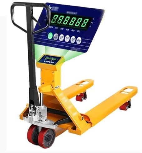 Carretilla elevadora de 3000kg, transpaleta Ajustable, transportador de Carga, Carretilla elevadora a Escala Manual, transpaleta Manual con báscula de pesaje