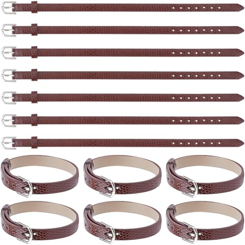 GORGECRAFT 20 pz Tradizionale Kilt Estensore Cinghie Collane Scozzese Staffa Marrone PU Pelle Polsini Bracciali Antiscivolo Porta Maniche Cintura in Pelle Tag Bagagli Cinghie per Kilt Cappotto