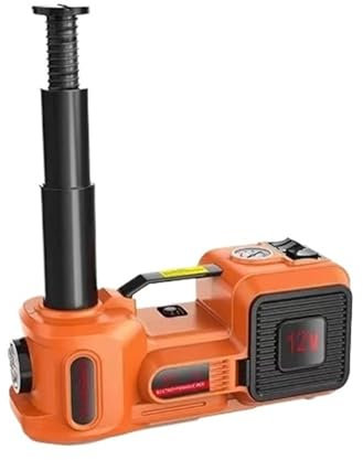 CQJJXKYC Getriebeheber 5 Tonnen hydraulischer Wagenheber für Elektroautos mit Reifenfüllpumpe und LED-Taschenlampe, 3-in-1-Hebeheber rangierwagenheber(135mm-360mm)
