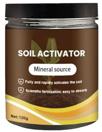 Soil Activator, Soil Activated Treasure, Premium Soil Activators For Raised Garden Beds, Plant Supplement For All Stages, Lawns And Gardens, Improve Soil Carbon Sequestration (120g)