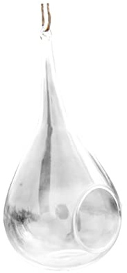 MUELODSIC Jarrón Colgante Transparente de Vidrio Forma de Maceta Suspendida para Plantas de Aire y Terrarios Decoración Natural para Interiores y Jardines Pequeños