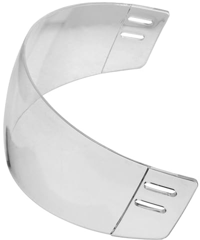 DECORNIJIA Visière de Rechange Claire pour Casque de Hockey sur Glace Protection Anti-buée et Antiscratch Coupe Droite Écran de Remplacement pour Hommes et Femmes
