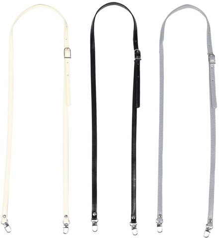POPETPOP Juego de 3 Correas para Bolso Ajustables de Repuesto Correas Cruzadas de Hombro y Herrajes Plateados Ideales para Bolso Bandolera y Uso Diario