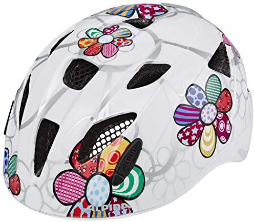 Alpina Kinder Ximo Flash Fahrradhelm, White Flower Gloss, XS