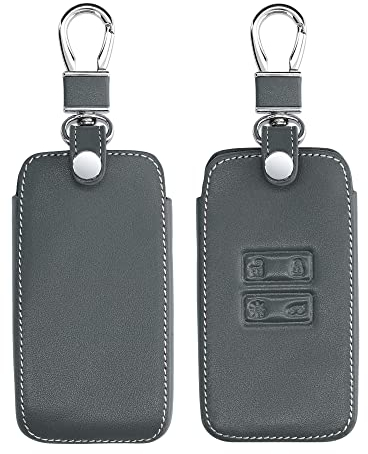 kwmobile Custodia Compatibile con Renault con 4 tasti Smart Key (solo Keyless Go) - Cover Chiavi Auto Protezione Copri Telecomando - Copri Chiave Copertura antracite