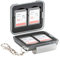 PROfezzion Multi Memory Card Case Speicherkarten Schutzbox für 4 x SD SDHC SDXC Karten - mit Karabiner mit Kurzer Kette Wasserdicht und Stoßfest Box Safe Tasche