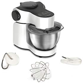 Moulinex Wizzo Robot Pâtissier, Bol Inox 4L, Kit Patisserie, Fouet Flex Breveté, Puissance 1000 W, Gâteaux, Quiches, Pizzas QA310110