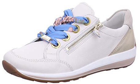 ara Damen Osaka Sneaker, Cream,Shell,Platin, 36.5 EU Weit