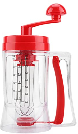 YUMILI Pancake Batter Dispenser Manual Pancake Blender Machine，Easy to Operate and Cleaner Handheld Kitchen Baking Tool for Pancake Cake Batter Dispenser Waffle Mix Maker