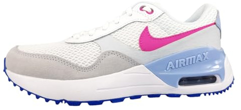 Nike Air Max SYSTM Sneaker, Weiß/aktiver Fuchsia-Football Grau, 35.5 EU