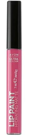 AVON Labial Ultra Colour Lip Paint Tono Crushed Orchid - Labial Líquido Enriquecido con Vitamina E, Aceites Nutritivos y Manteca de Karité - Acabado Mate Satinado - Color Rosa Claro