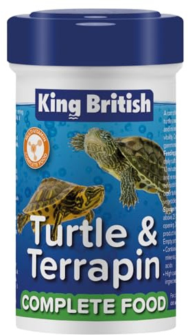 King British | Alimento Completo para Tortugas 20g: Rico en vitaminas y minerales, con Ingredientes Naturales y una Variedad de camarones, crustáceos y Krill