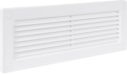 Vent Systems 204 x 60 mm rechteckiges Kanalgitter - gerade oder flexible Rohreinlass und auslassentlüftung - HVAC-System-Heizung, Kühlkanalentlüftung mit Schutzgitter