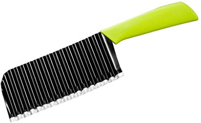 French Fries Knife Stainless Steel Wave French Fries Slicing Knife Handheld Chipper Vegetable Salad Chopper Kitchen Wave Blade Cutting Tool Chip Cutters (Color : A)