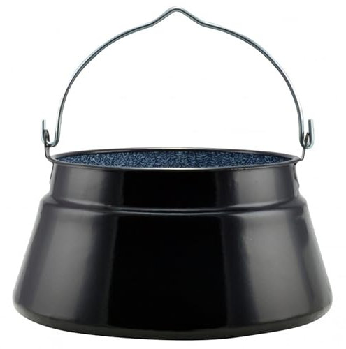 SOUK ONE Ungersk gulashpanna, gryta, fiskpanna, emaljerad panna för gulasch, gryta för vridbar grill (vattenkokare 16 l)