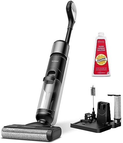 Ultenic Wet Dry Vacuum Cleaner, Cordless Vacuum Mop Combo with Self-Cleaning, 50min Runtime, Smart Mess Detection, Edge Cleaning, LED Display, 3-in-1 Floor Cleaner Machine for Hard Floor, AC1 Elite