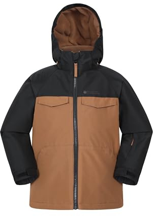 Mountain Warehouse Titan Kids Water Resistant Padded Ski Jacket Black Kids Size 9-10 Years