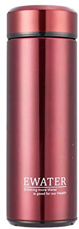 Glass Liner Vacuum Flask Stainless Steel Water Bottle Insulated Travel Coffee Mug,11oz,9oz Available (11oz, Red)